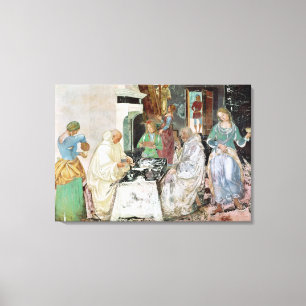 St. Benedict receiving hospitality Canvas Print