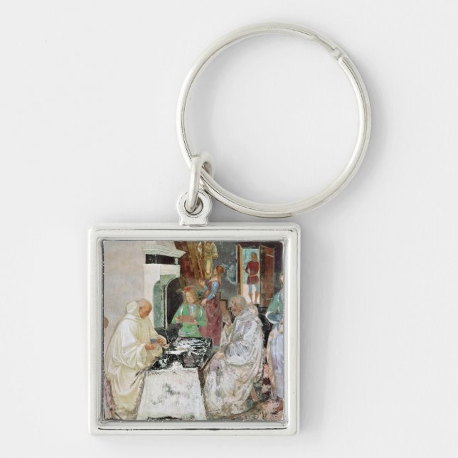 St. Benedict receiving hospitality Key Ring (Front)