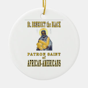 ST. BENEDICT the BLACK Ceramic Tree Decoration
