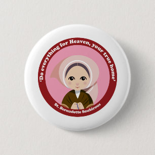 St. Bernadette Soubirous 6 Cm Round Badge