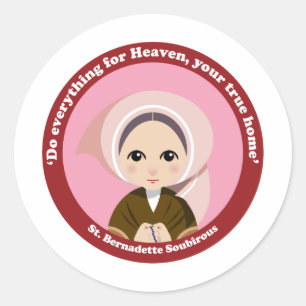 St. Bernadette Soubirous Classic Round Sticker