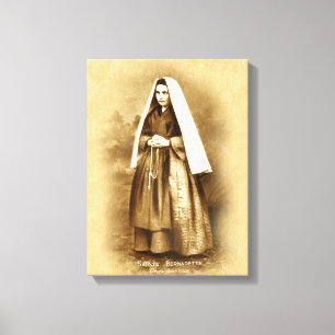 St. Bernadette Soubirous Devotional Image. Canvas Print