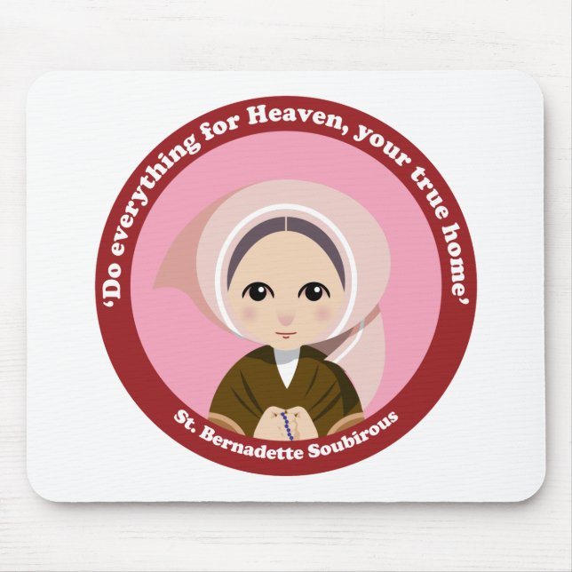 St. Bernadette Soubirous Mouse Mat (Front)