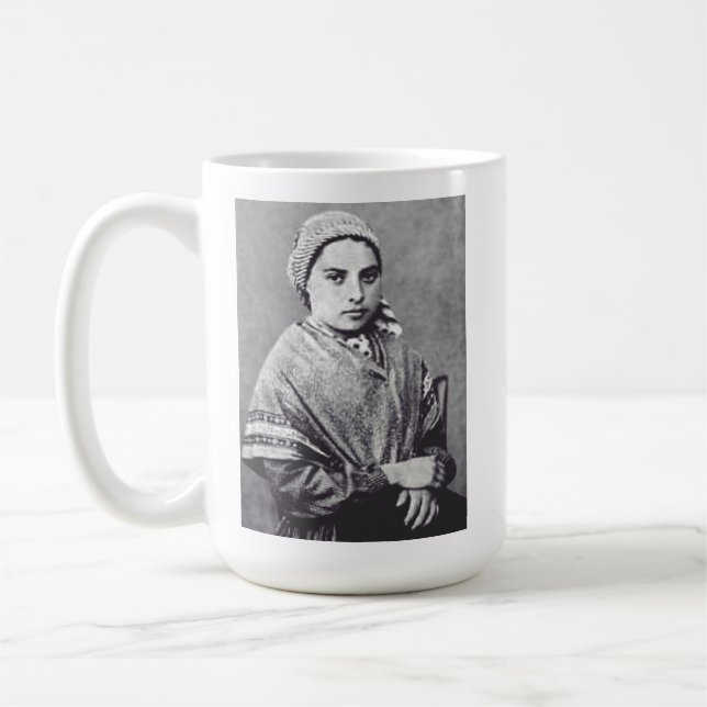 St. Bernadette Soubirous - Patron Saint of Illness Coffee Mug (Left)