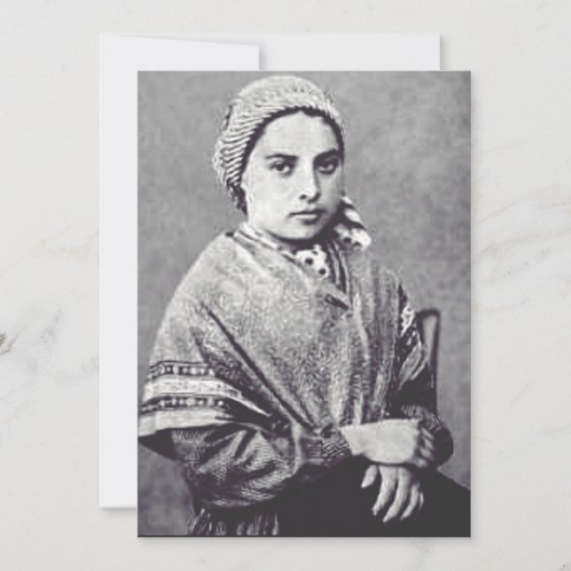 St. Bernadette Soubirous - Patron Saint of Illness Invitation (Front)