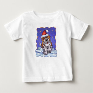 St. Bernard Christmas Baby T-Shirt