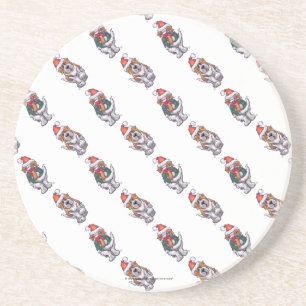 St. Bernard Christmas Coaster