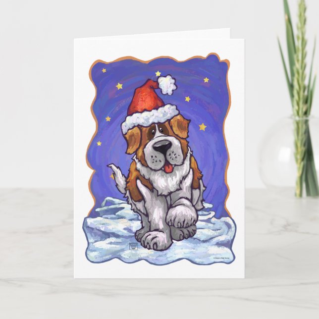 St. Bernard Christmas Holiday Card (Front)