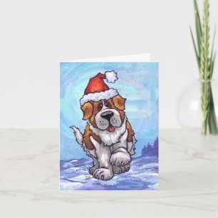 St. Bernard Christmas Holiday Card