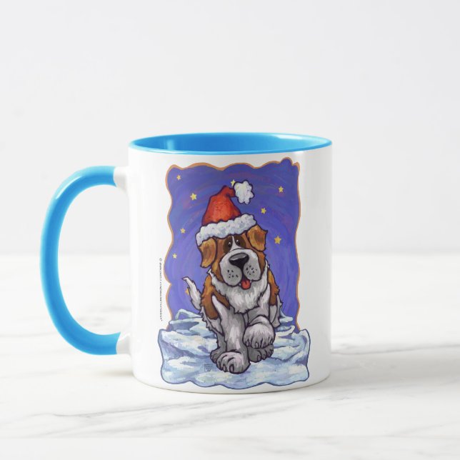 St. Bernard Christmas Mug (Left)