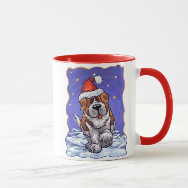 St. Bernard Christmas Mug (Right)