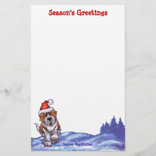 St. Bernard Christmas Stationery