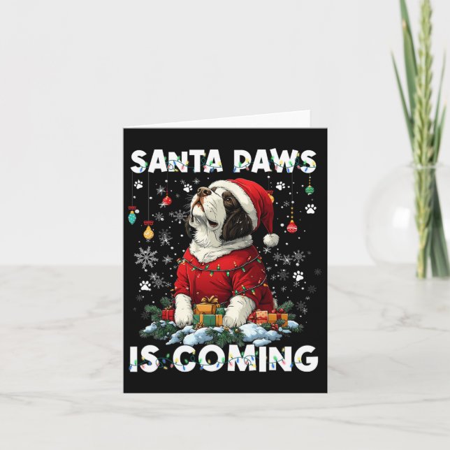 St. Bernard Christmas Tree Decorations Dog Lover X Card (Front)