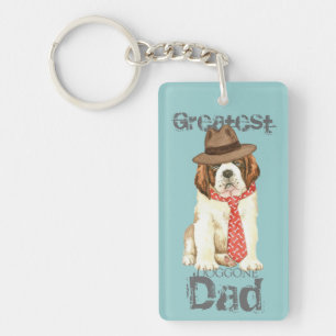 St. Bernard Dad Key Ring