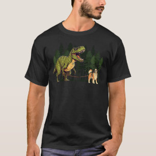 St. Bernard Dinosaur T-Rex Walking Funny Dog Trex  T-Shirt