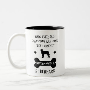 St Bernard Dog Best Friend Two-Tone Coffee Mug