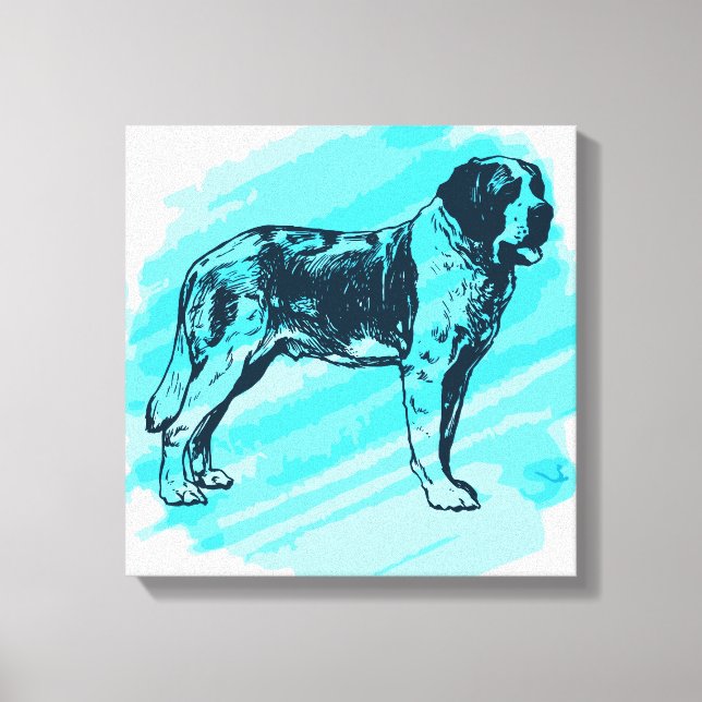 St Bernard dog Canvas Print (Front)