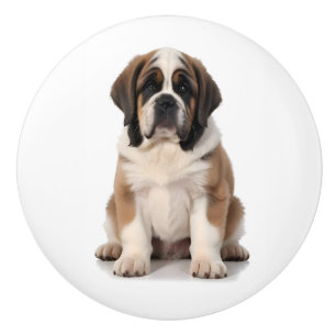 St. Bernard Dog Ceramic Knob
