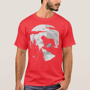 St Bernard Dog Full Moon At NightPet Owner St Bern T-Shirt