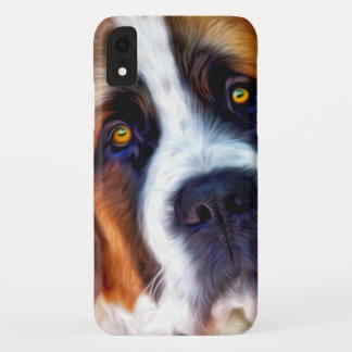 St Bernard Dog Painting iPhone XR Case