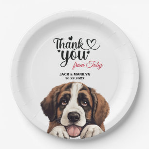 St. Bernard Dog Paper Plate