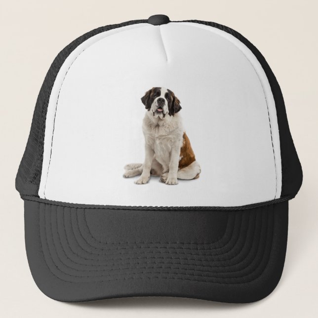 St Bernard Dog Pet Animal Custom Trucker Hat (Front)