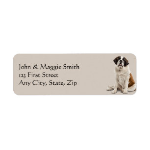 St. Bernard Dog Pet Animal Label