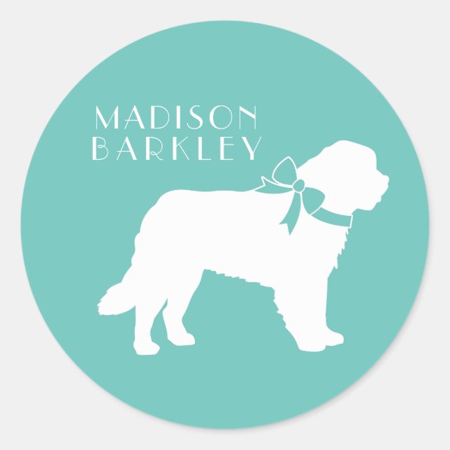 St. Bernard Dog Puppy Classic Round Sticker (Front)