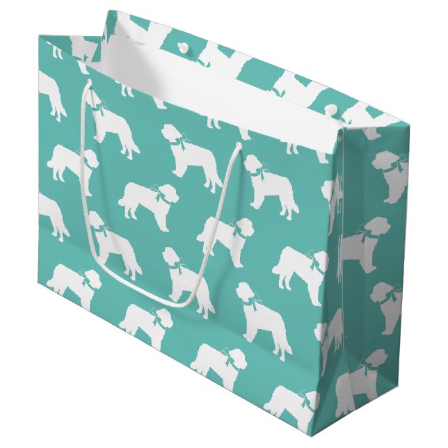 St. Bernard Dog Puppy Large Gift Bag (Front Angled)