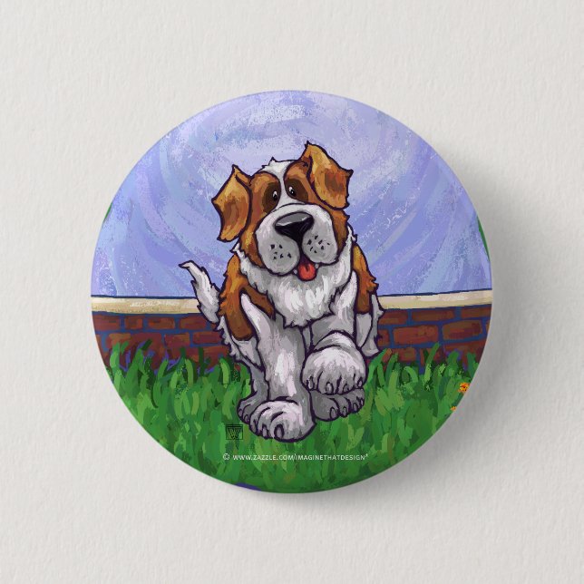 St. Bernard Gifts & Accessories 6 Cm Round Badge (Front)