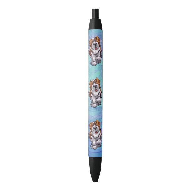 St. Bernard Gifts & Accessories Black Ink Pen (Front Vertical)