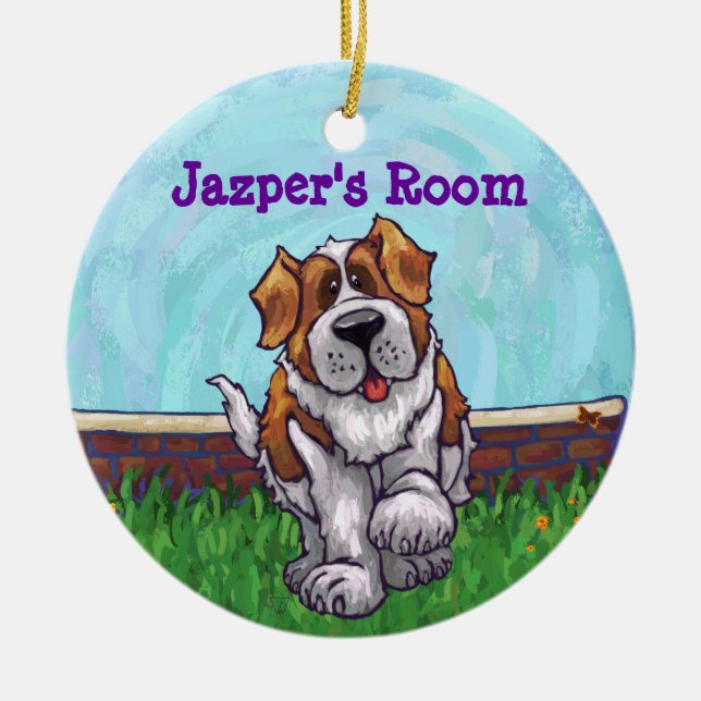 St. Bernard Gifts & Accessories Ceramic Tree Decoration (Front)