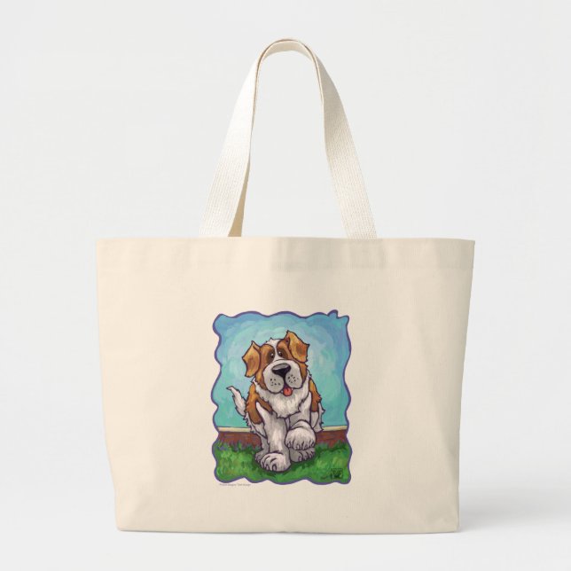 St. Bernard Gifts & Accessories Large Tote Bag (Front)