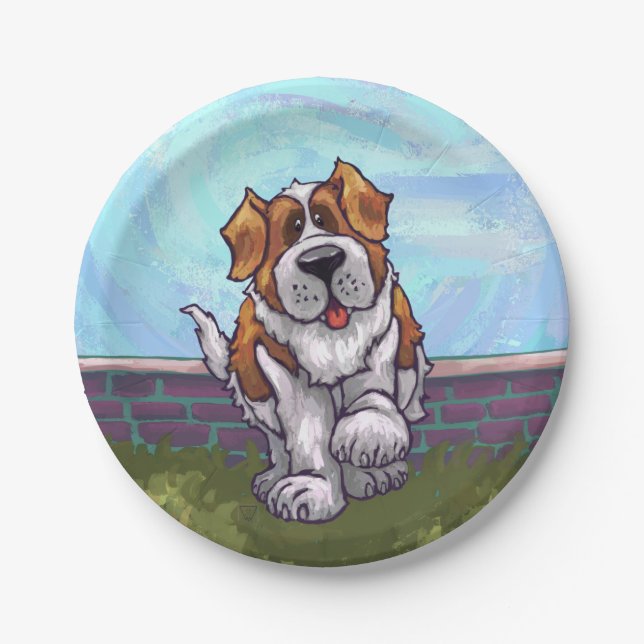 St. Bernard Gifts & Accessories Paper Plate (Front)