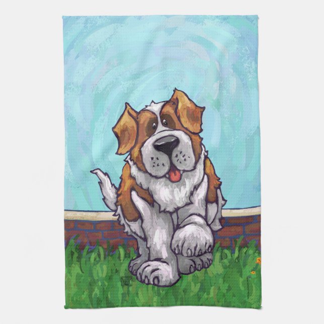 St. Bernard Gifts & Accessories Tea Towel (Vertical)