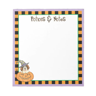 St. Bernard Halloween Notepad