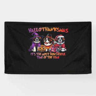 St. Bernard Halloween Thanksgiving Christmas Class Banner