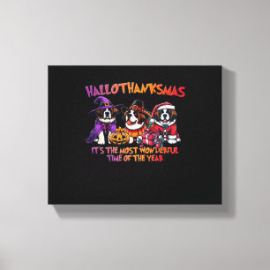 St. Bernard Halloween Thanksgiving Christmas Class Canvas Print