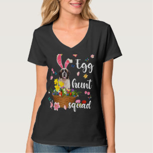 St Bernard Happy Easter Day Easter Colourful Egg H T-Shirt