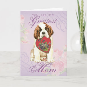 St. Bernard Heart Mum Card
