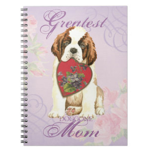 St. Bernard Heart Mum Notebook
