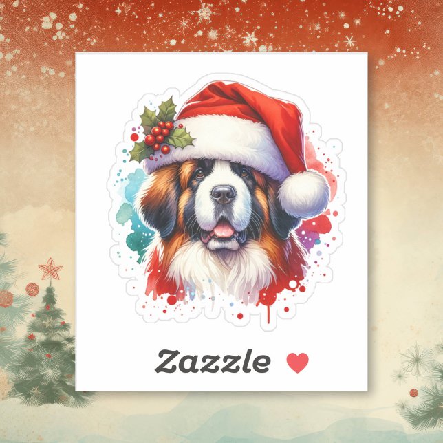 St Bernard in Santa Hat Christmas (Creator Uploaded)