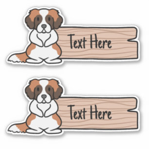 St Bernard label sticker