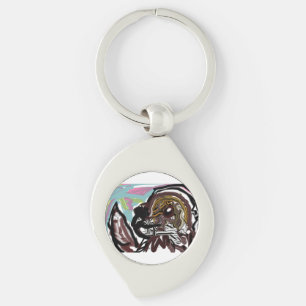 st bernard love key ring