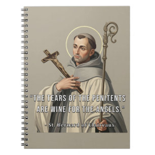 St. Bernard of Clairvaux Wine Angels Catholic Notebook