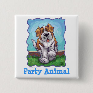 St. Bernard Party Center 15 Cm Square Badge