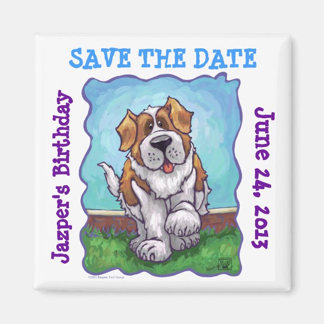 St. Bernard Party Centre Magnet (Front)