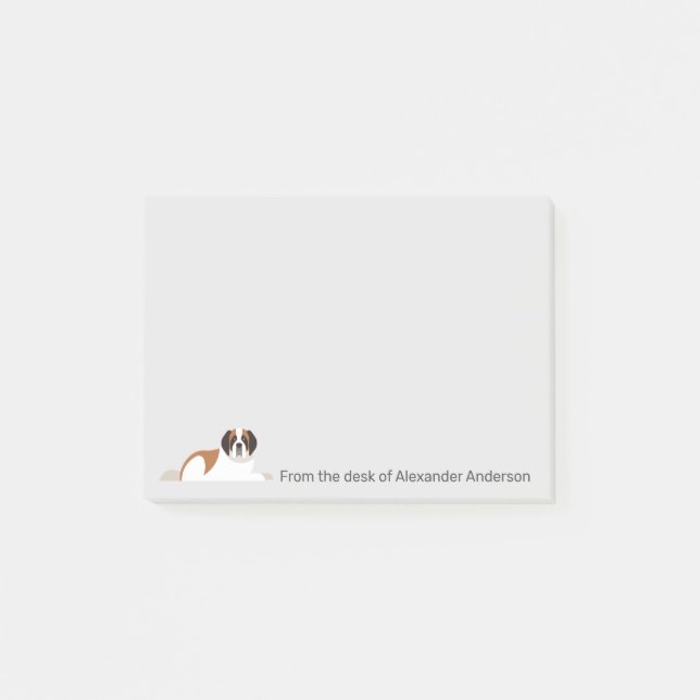 St. Bernard Personalise Post-it Notes (Front)