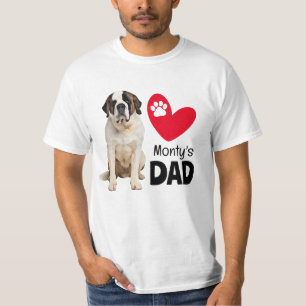 St Bernard Personalised Dad T-Shirt