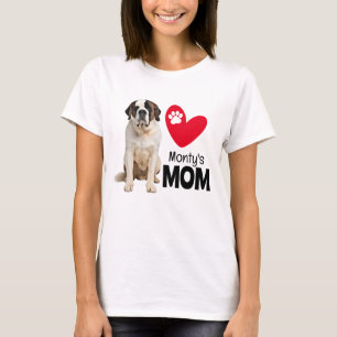 St Bernard Personalised Mum T-Shirt